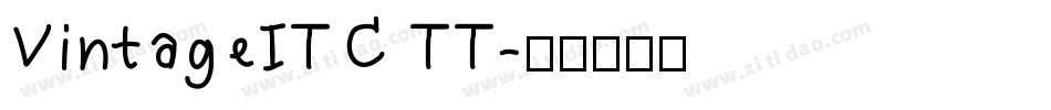 VintageITC TT字体转换